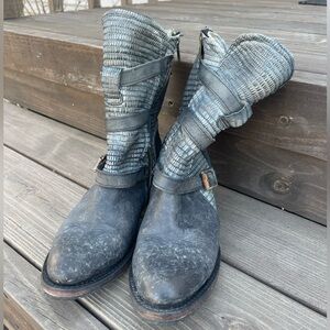 Freebird by Steven APEX Moto buckled distressed leather Boots